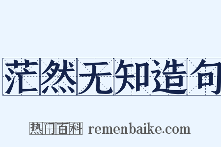 茫然无知造句是什么意思的图片